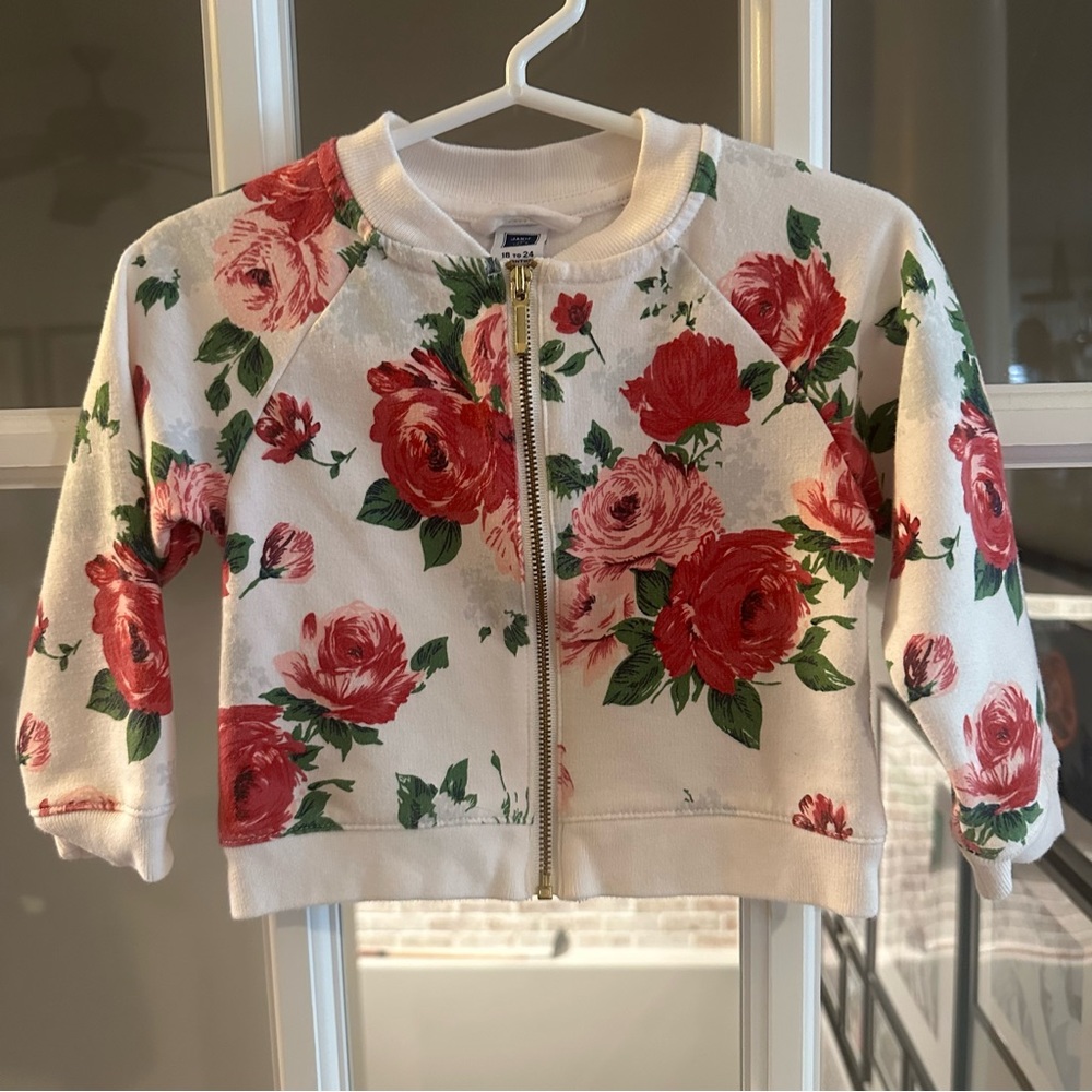 Janie & Jack Floral Bomber Jacket Girls 18-24m